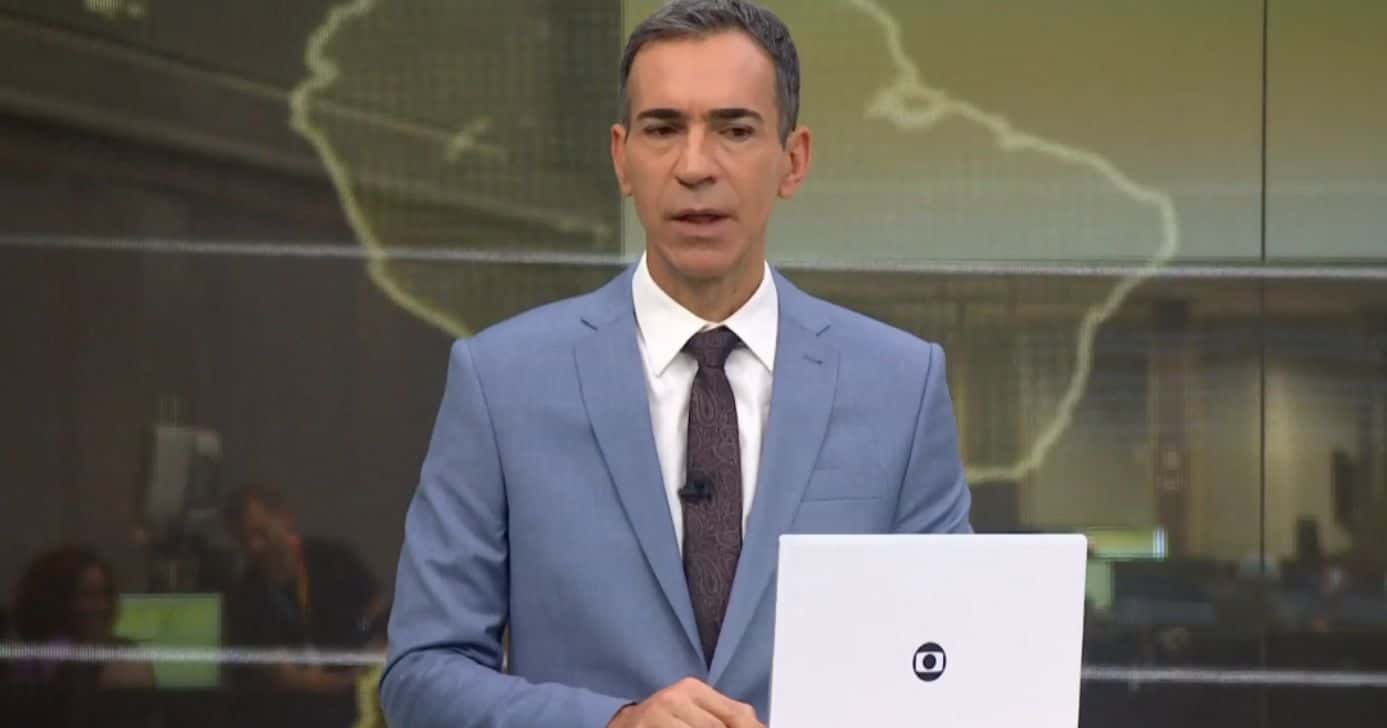 César Tralli no Jornal Hoje (Foto: Reprodução / Globo)