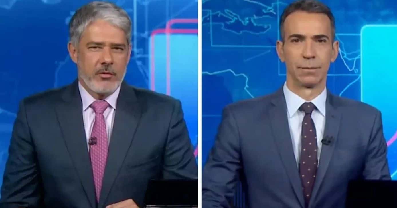 William Bonner / César Tralli - Fotos: Globo