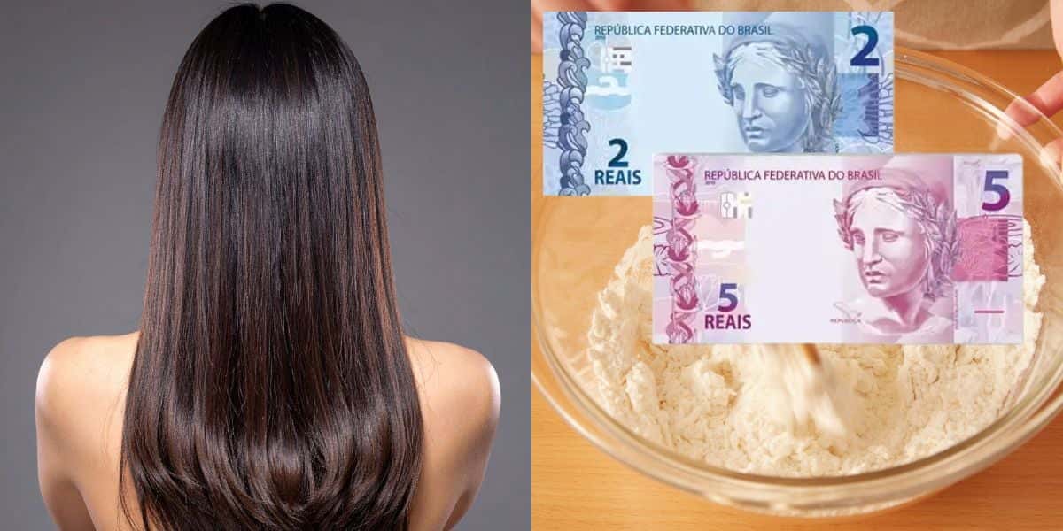 Cabelo liso com mistura natural por R$7 (Reprodução: Montagem TV Foco)