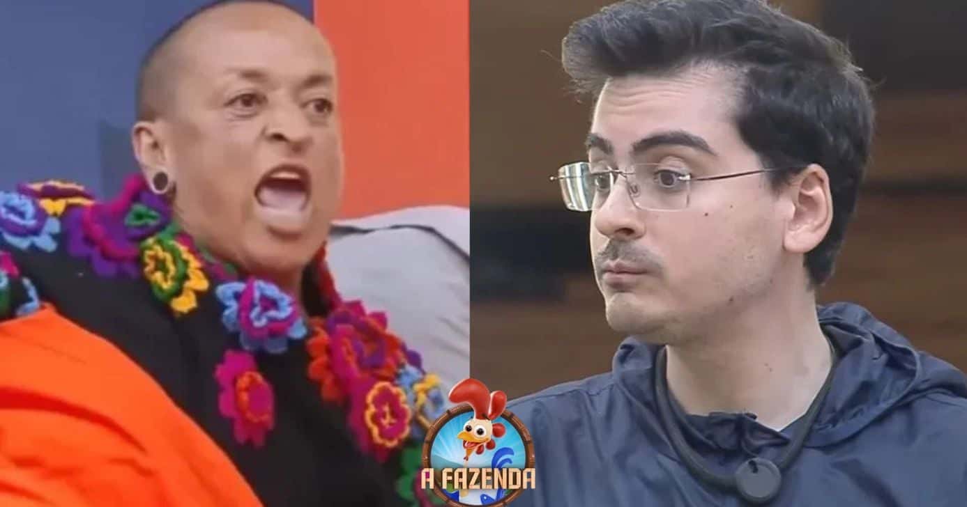 Walério e Dudu em A Fazenda 17 (Foto: Reprodução / Record Plus / Montagem TV Foco)