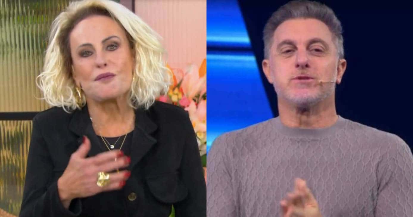 Ana Maria no Mais Você e Luciano Huck no Domingão (Fotos: Reproduções / Globo)