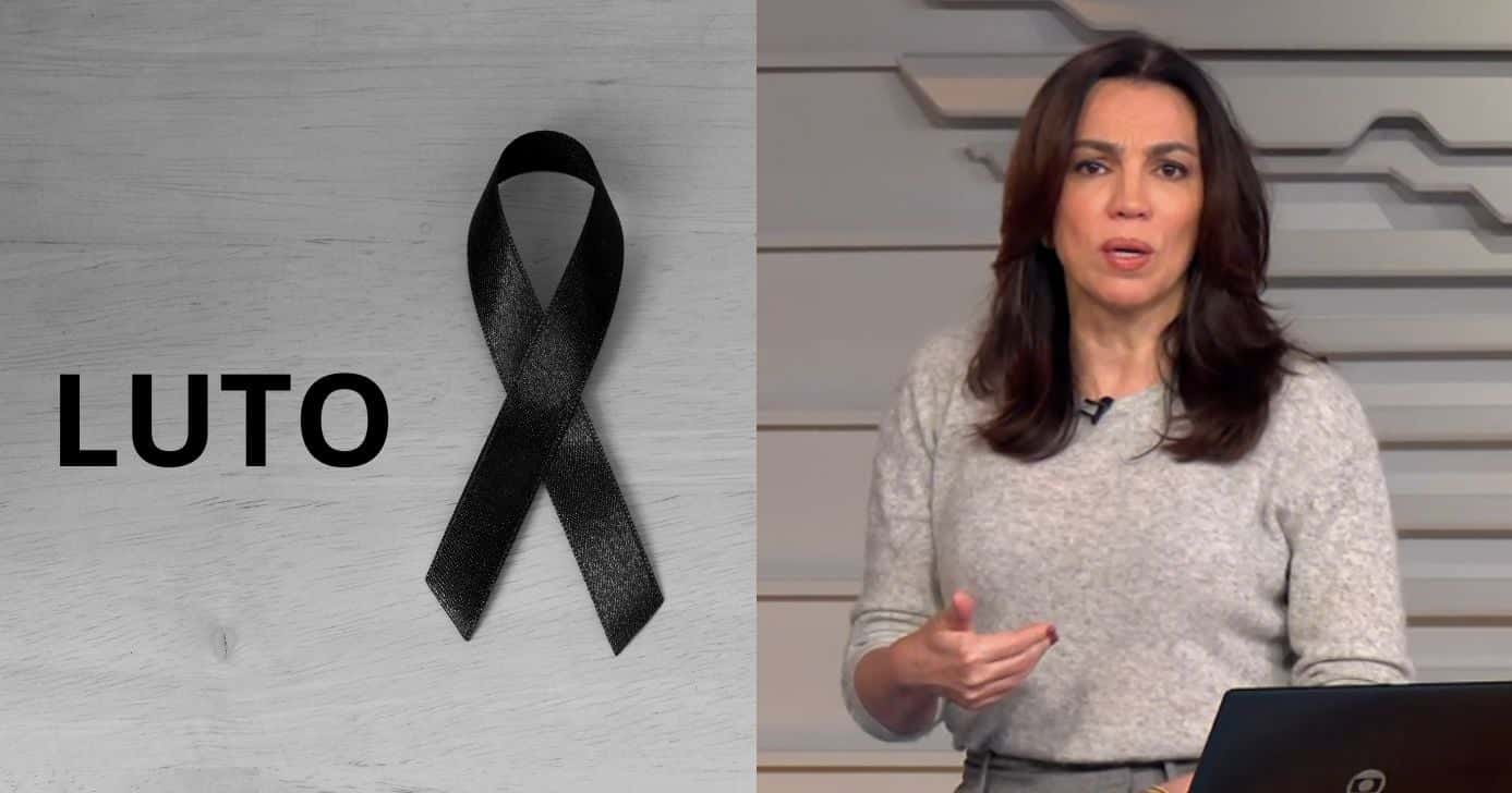 Imagem de luto e Ana Paula Araújo no Bom Dia Brasil (Fotos: Reproduções/ Canva / Globo)