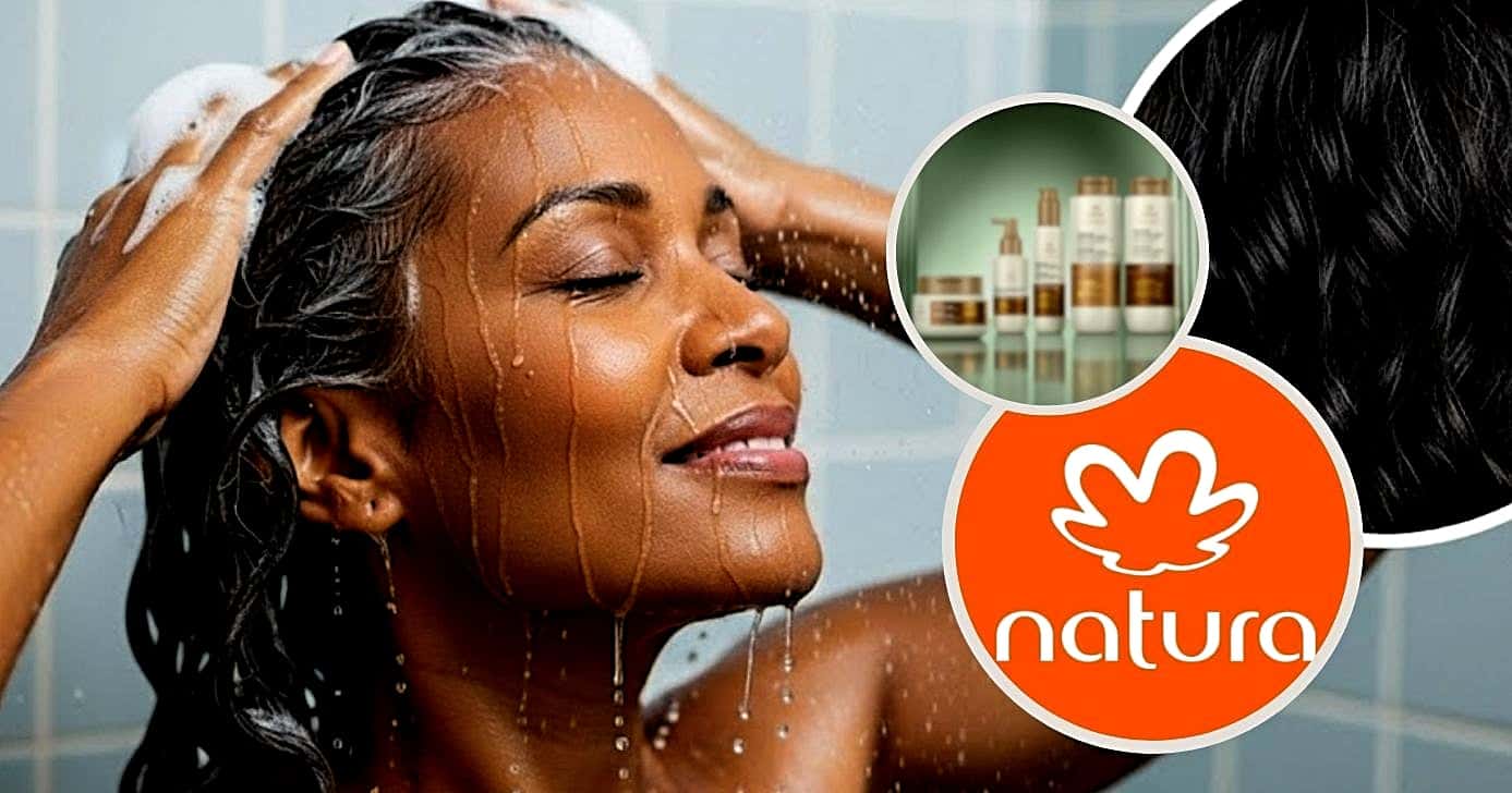 Saiba como esses produtos da Natura rejuvenesce e ate mesmo reverte os grisalhos (Foto Reprodução/Montagem/Lennita/TV Foco/Canva/GMN/Natura)