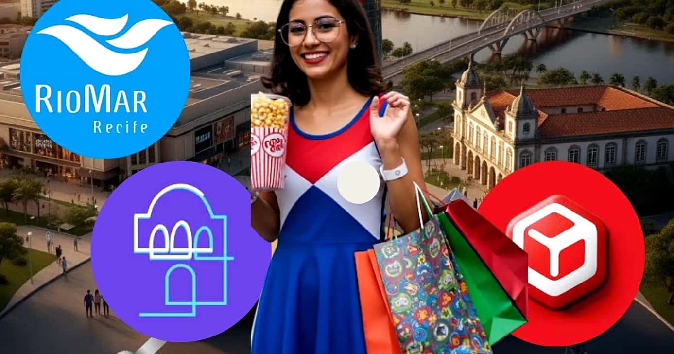 Shopping tradicional de recife passa Paço Alfândega e Shopping Recife para trás (Foto Reprodução/Montagem/Lennita/TV Foco/Canva/GMN)