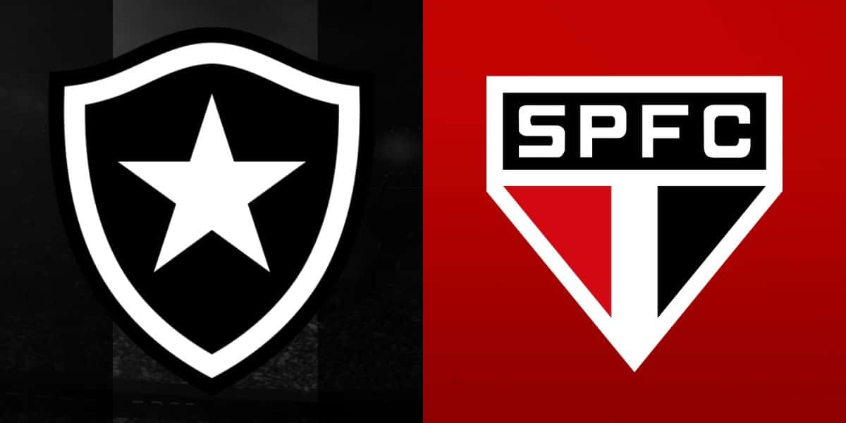 Logo São Paulo / Logo Botafogo - Montagem: TV FOCO
