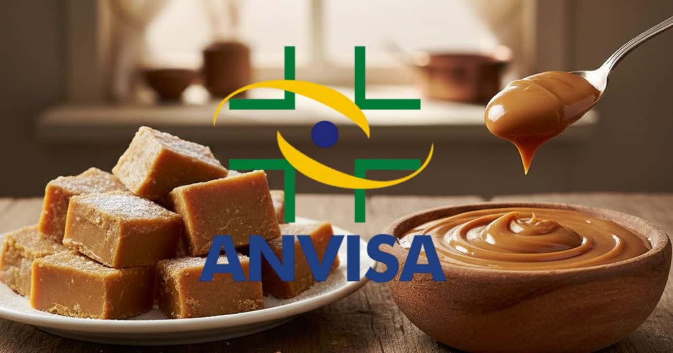 Ilustração doce de leite e logo Anvisa (Foto: Montagem TV Foco / GMN / Internet)