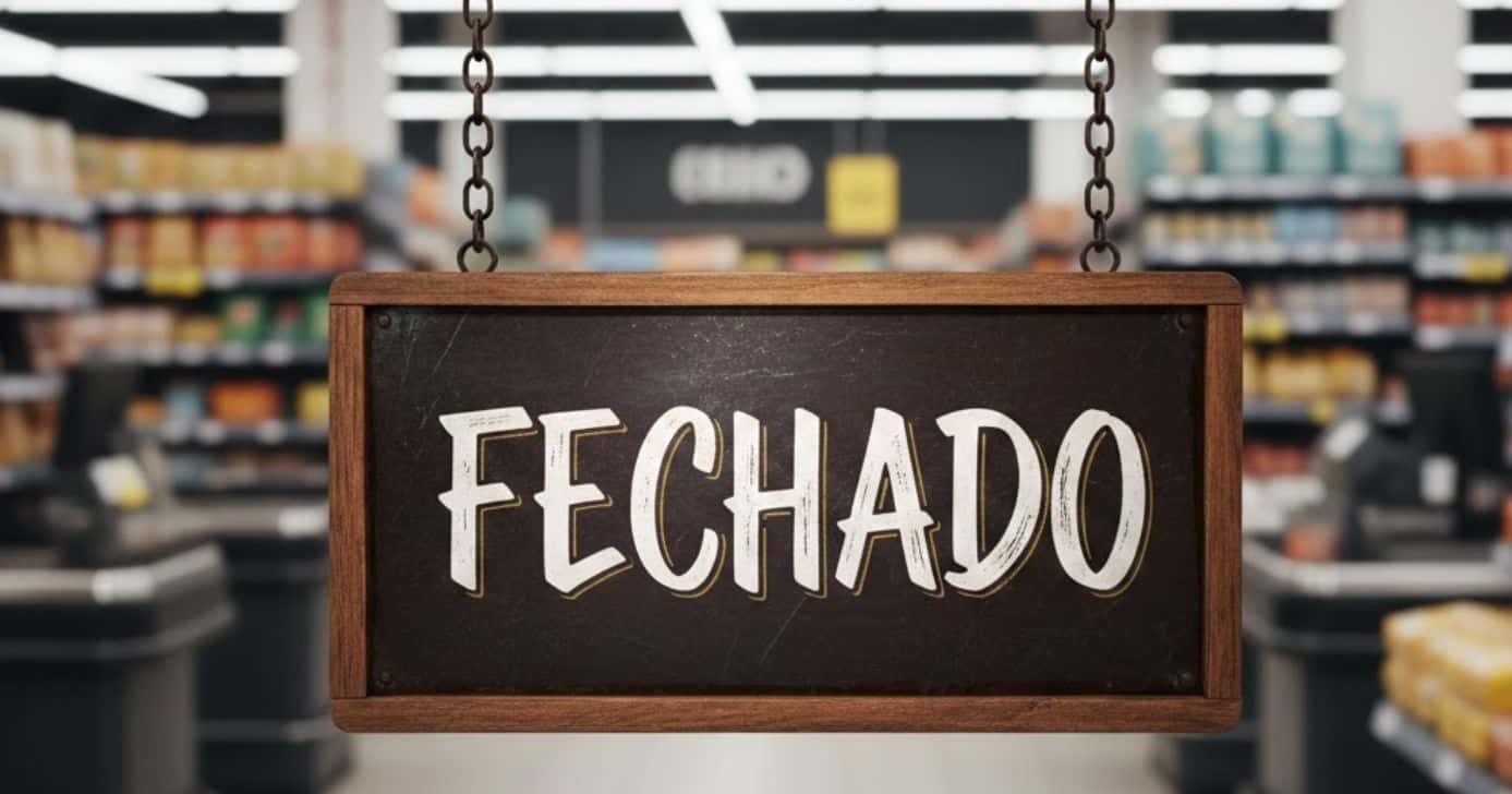 Ilustração supermercado fechado (Foto: Montagem TV Foco / GMN)