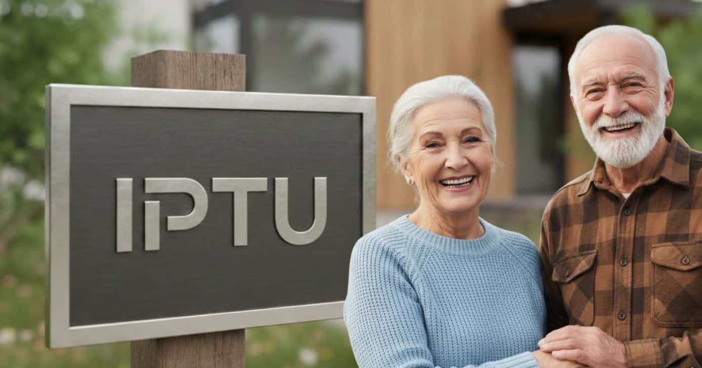 Placa IPTU e idosos (Foto: Montagem TV Foco / GMN)