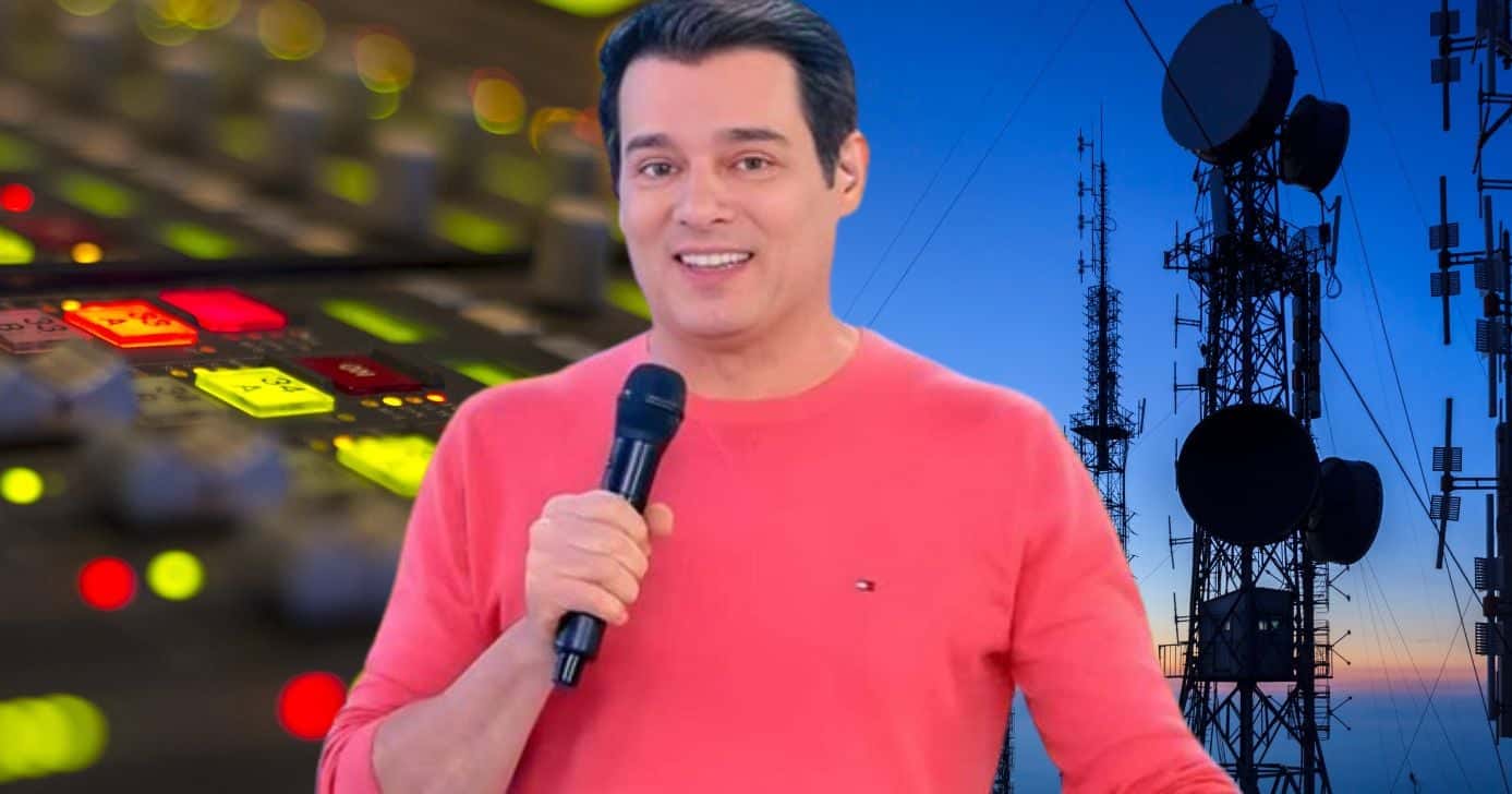 Ilustração de Celso Portiolli e emissora (Foto: Reprodução / SBT / Canva / Montagem TV Foco)
