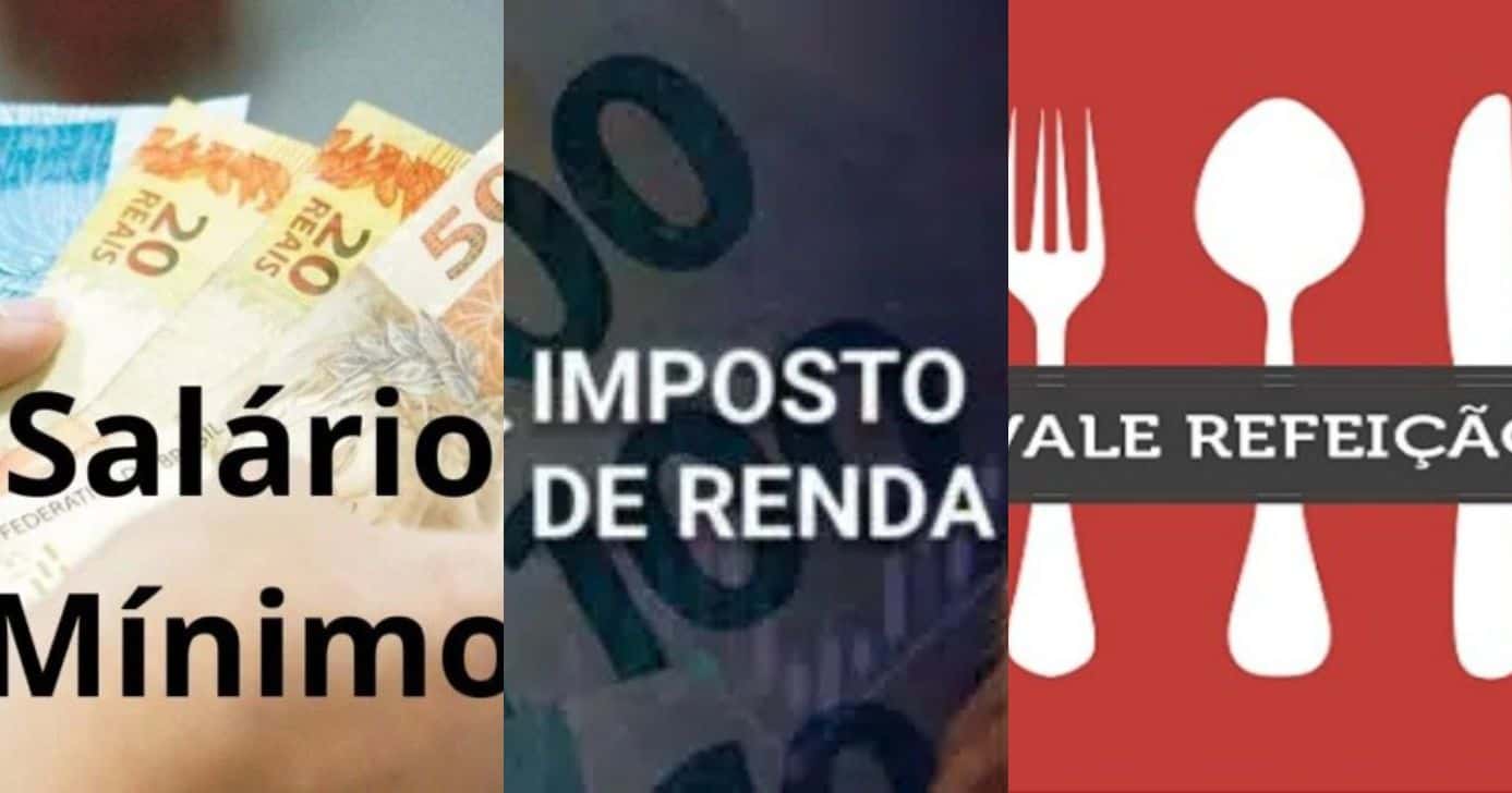 Novo salário mínimo, isenção do imposto de renda e nova lei do VR - Foto: Montagem