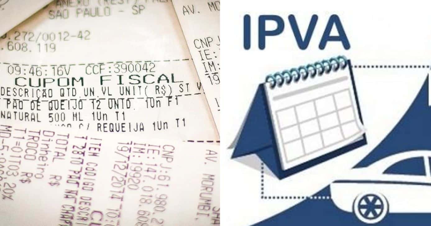 Cupom Fiscal / IPVA - Montagem: TV FOCO