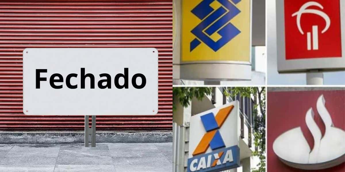 Agências da Caixa, Bradesco e mais bancos fechadas em fevereiro (Reprodução: Montagem TV Foco)