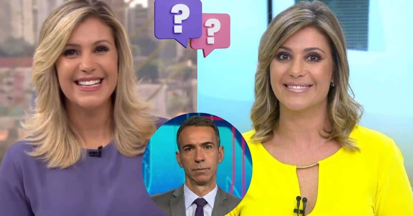 Flávia Freire e César Tralli (Foto: Reprodução / Globo / Montagem TV Foco)