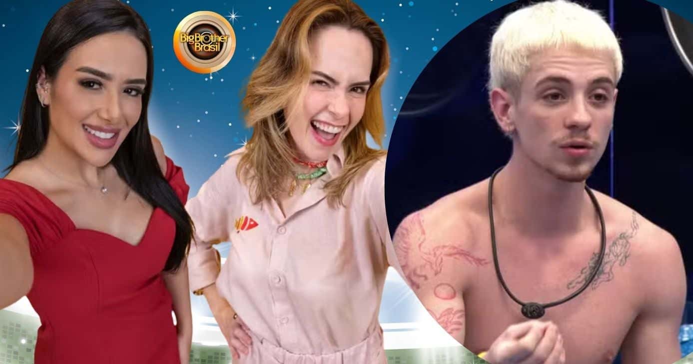 Jordana, Ana Paula e Juliano Floss no BBB26 (Foto: Reprodução / Globoplay / Canva / Montagem TV Foco)