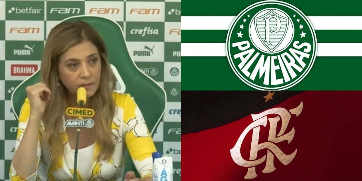 Leila disputa com Flamengo por meia de R$180M ao Palmeiras (Reprodução: Youtube)