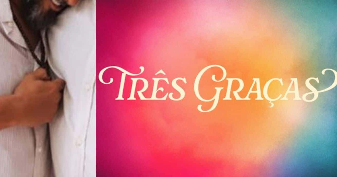 Adriano Medeiros, Luiz Fernando Guimarães e logo Três Graças (Foto: Montagem TV Foco / Instagram / Globo)
