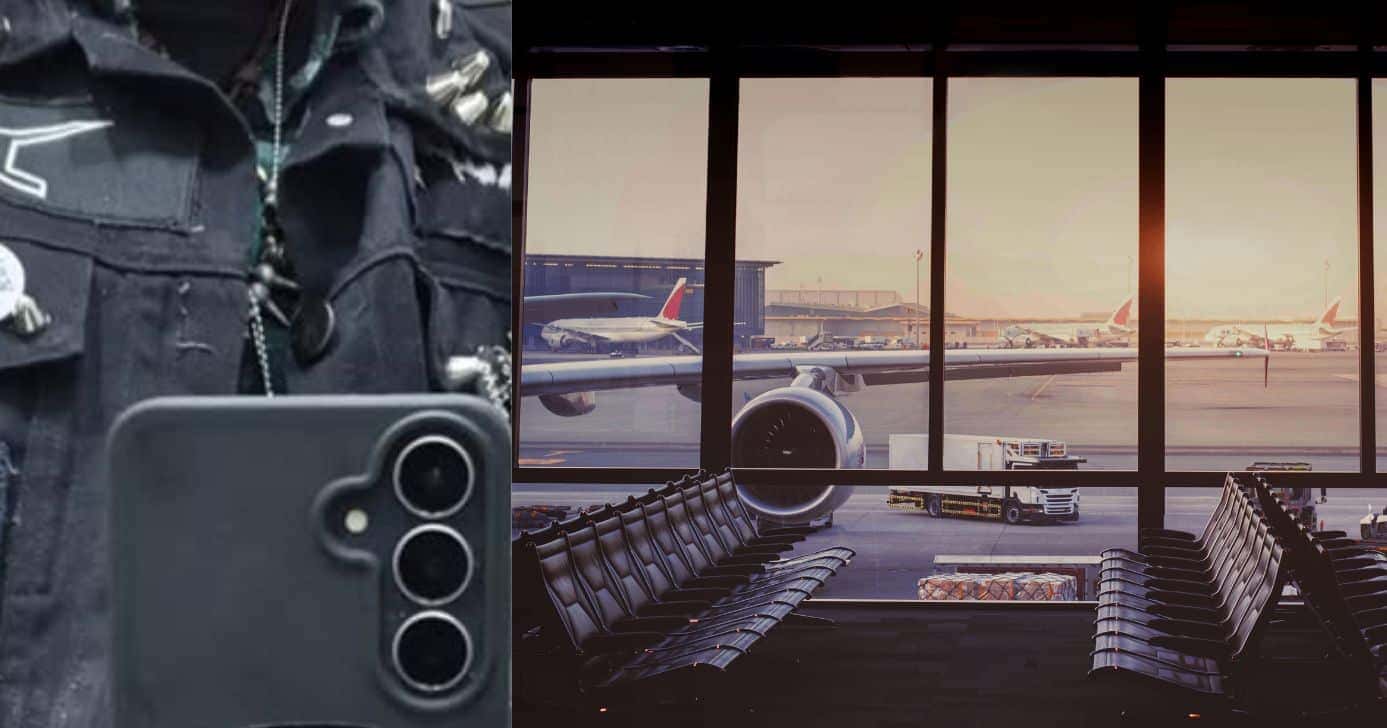 Cantor e aeroporto (Fotos: Reproduções / Instagram / Canva)