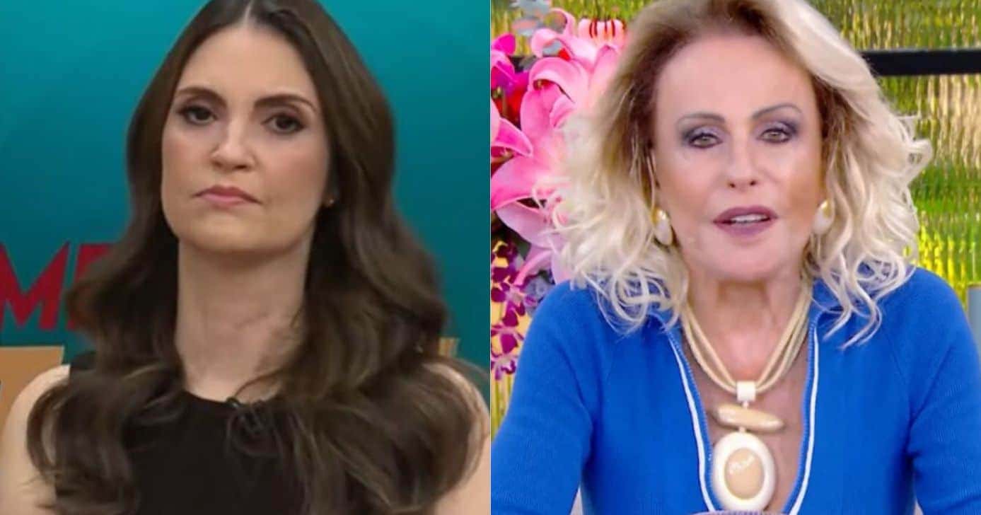 Chris Flores no Melhor da Tarde e Ana Maria Braga no Mais Você (Fotos: Reproduções / Band / Globo)