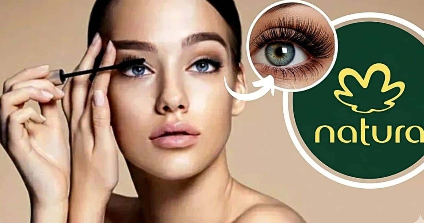 Máscaras na Natura traz efeito cílios postiços (Foto Reprodução/Montagem/TV Foco/GMN/Natura)