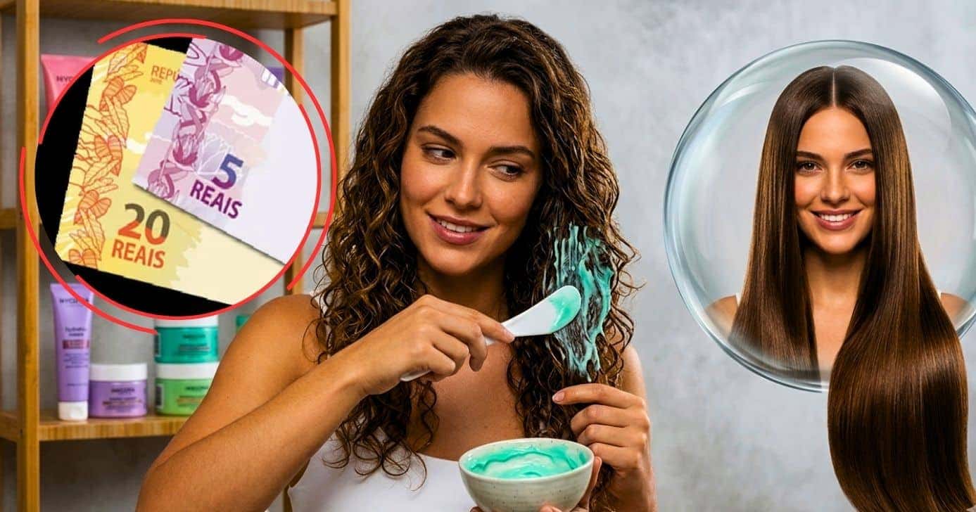 Máscara capilar alisa bem com R$25 de investimento (Foto Reprodução/Montagem/Lennita/TV Foco/Canva/GMN)
