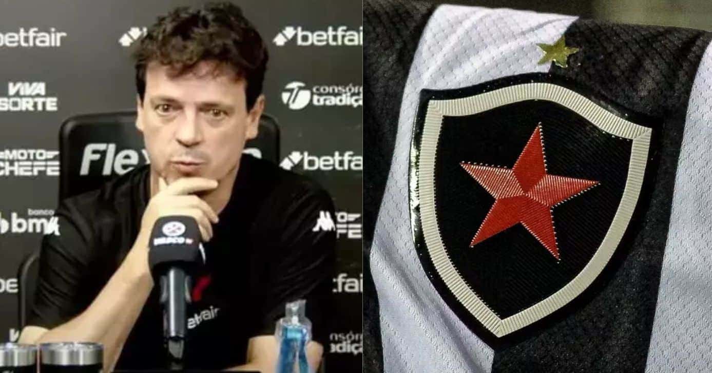 Fernando Diniz / Logo do Botafogo - Fotos: Youtube / Internet