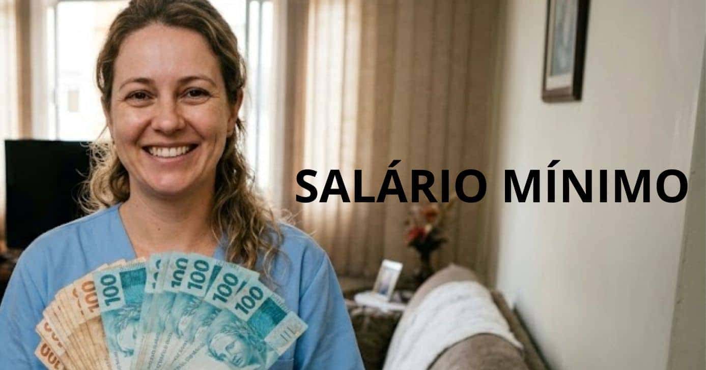 Ilustração doméstica e salário mínimo (Foto: Montagem TV Foco / GMN)