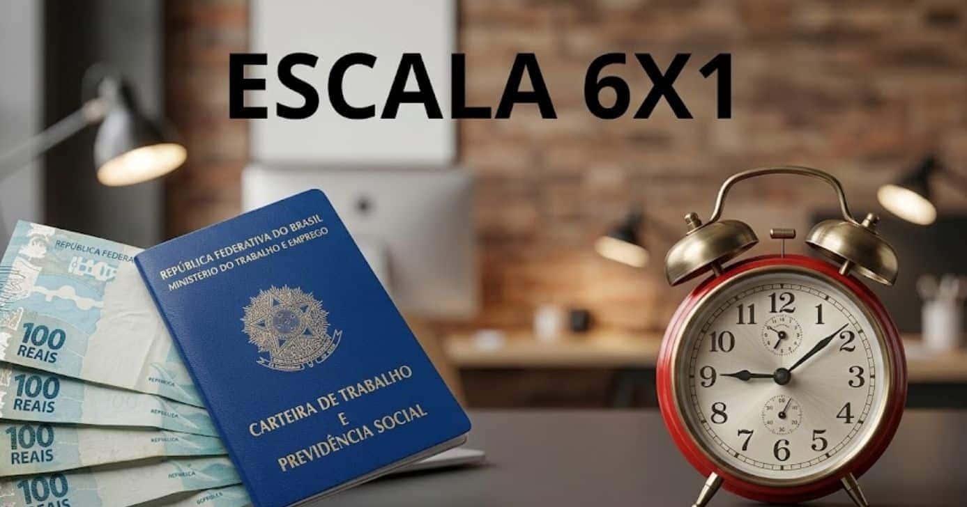 Ilustração escala 6x1 (Foto: Montagem TV Foco / GMN)