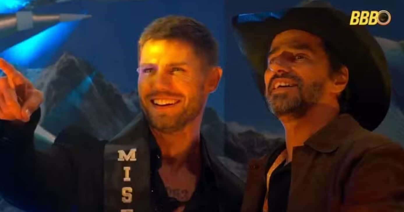 Jonas Sulzbach e Alberto Cowboy no BBB26 (Foto: Reprodução / Globo)