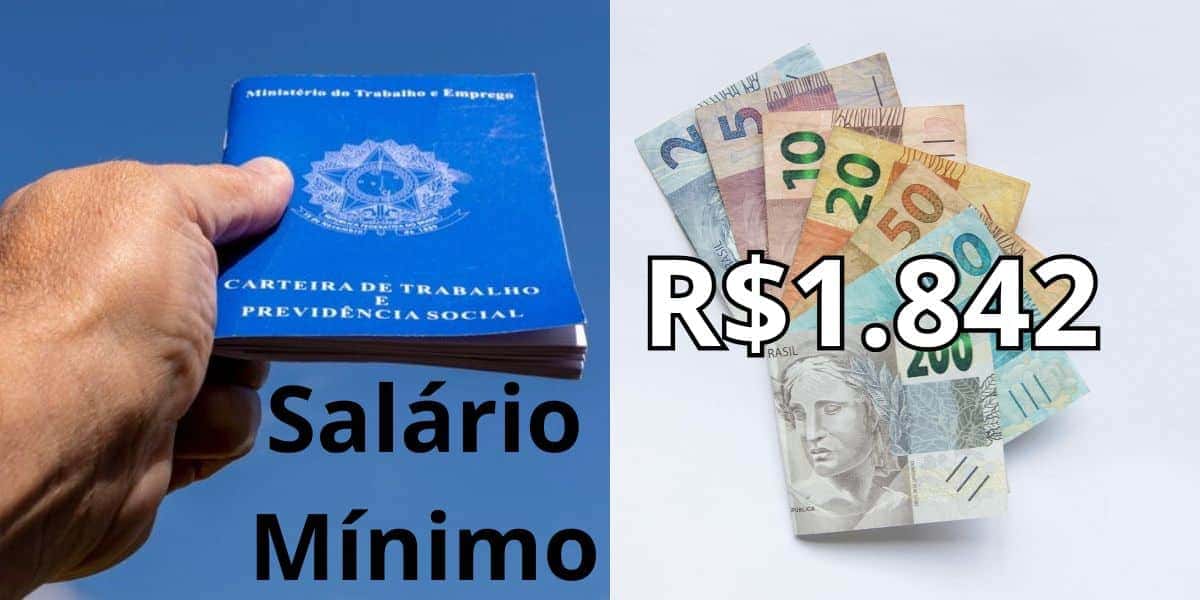 Salário mínimo sobe para R$1.842 para alguns trabalhadores (Reprodução: Montagem TV Foco)