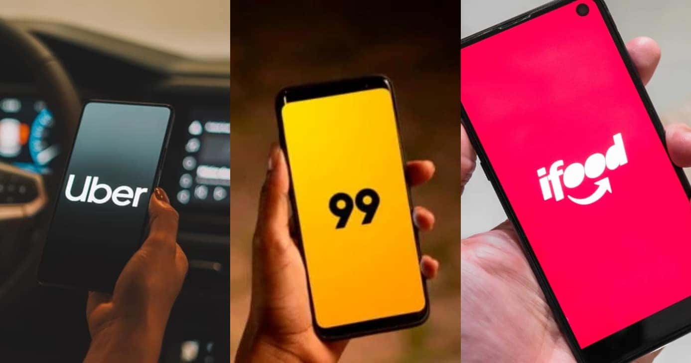 Uber, 99 e iFood (Foto: Divulgação)