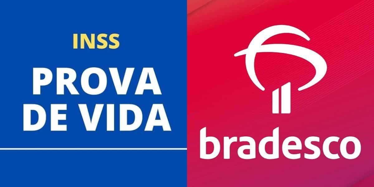 Guia do Bradesco para fazer a Prova de Vida do INSS (Reprodução: Montagem TV Foco)