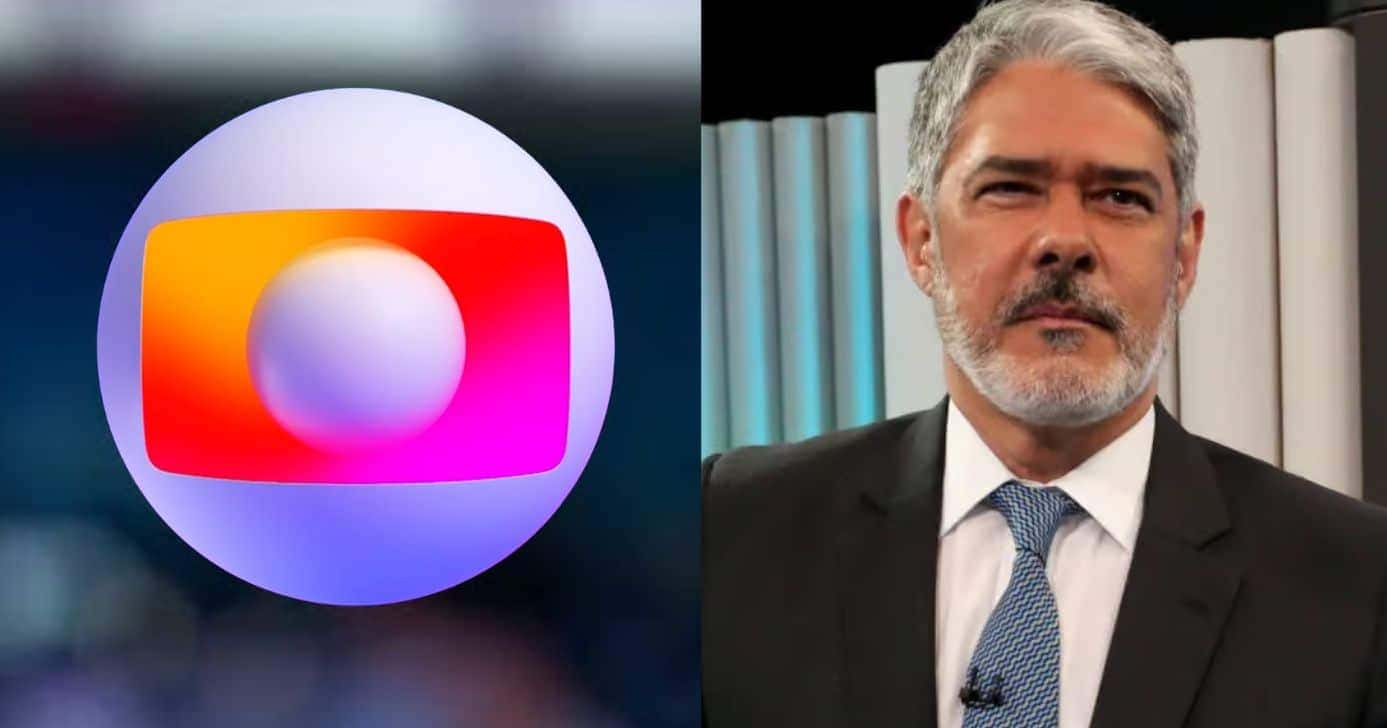 Logo da Globo e William Bonner (Foto: Reprodução / Globo / Instagram)