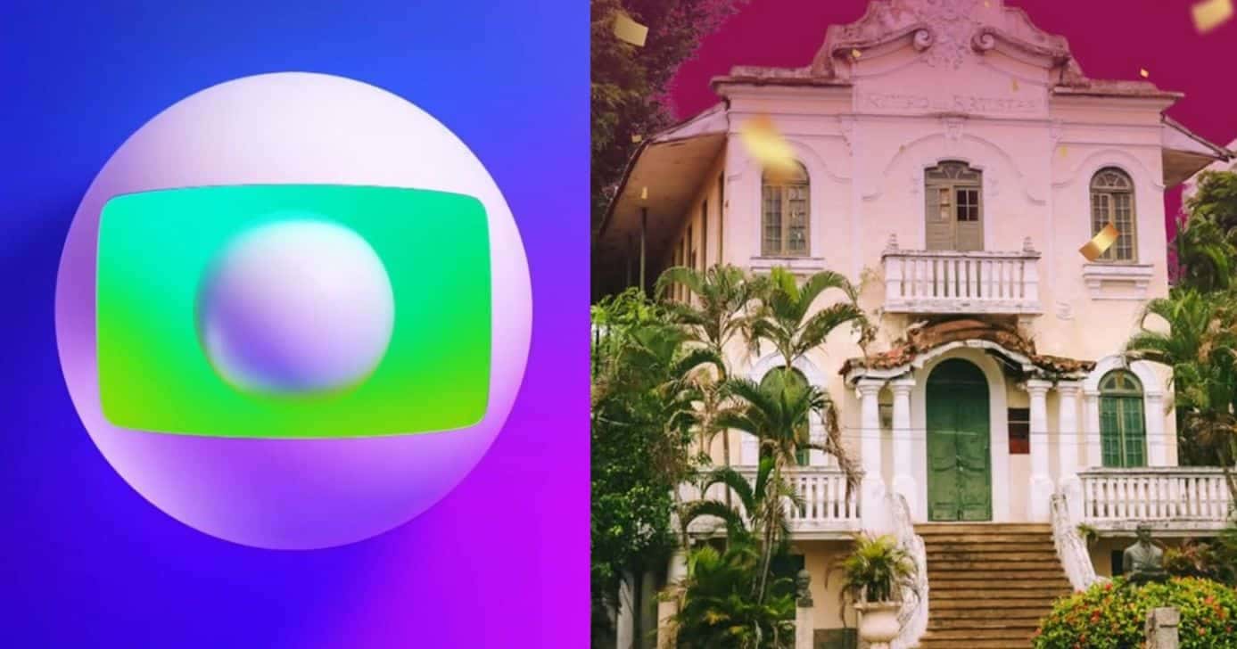 Logo da Globo e fachada do Retiro dos Artistas (Foto: Reprodução / Instagram)