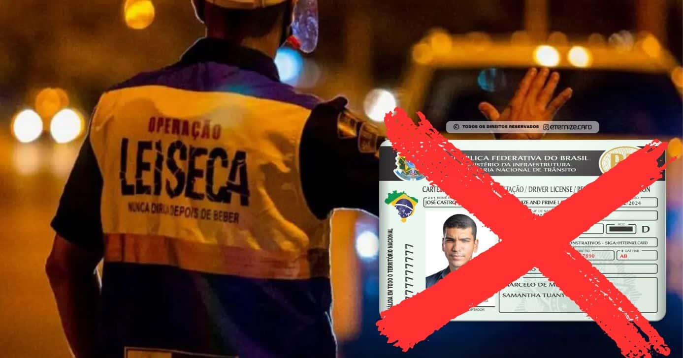 Novo projeto da lei seca prepara suspensão da CNH por 10 anos e multa de quase R$30 mil (Foto Reprodução/Montagem/TV Foco/Canva/Paola)
