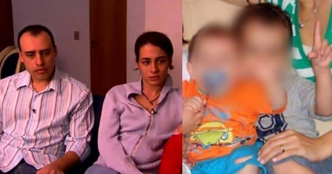 Alexandre Nardoni e Anna Carolina Jatobá com os dois filhos que tiveram juntos (Foto: Reprodução/Globo/Arquivo Pessoal da Família Nardoni)