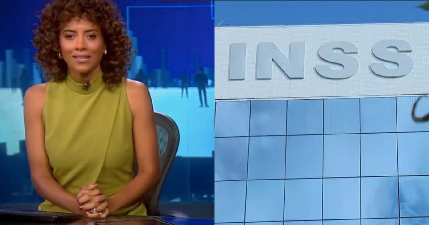 Aline Midlej e INSS (Fotos: Reproduções / Globo)