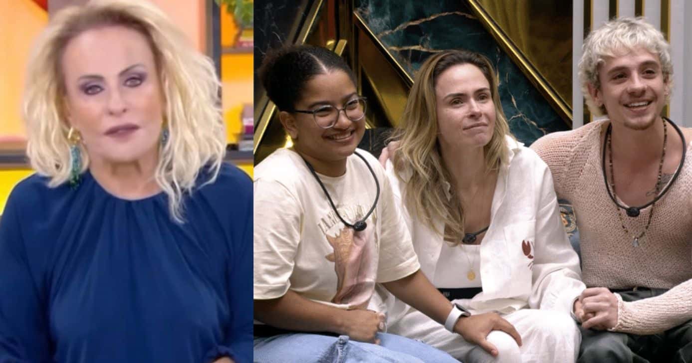 Ana Maria no Mais Você, Milena, Ana Paula Renault e Juliano Floss no BBB26 (Fotos: Reproduções / Globo)
