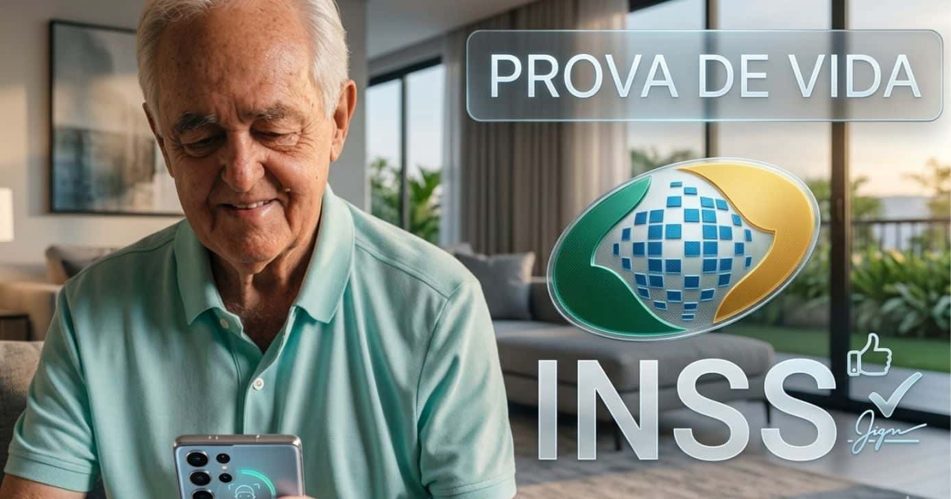 Ilustração Prova de Vida INSS (Foto: Montagem TV Foco / GMN / Canva)