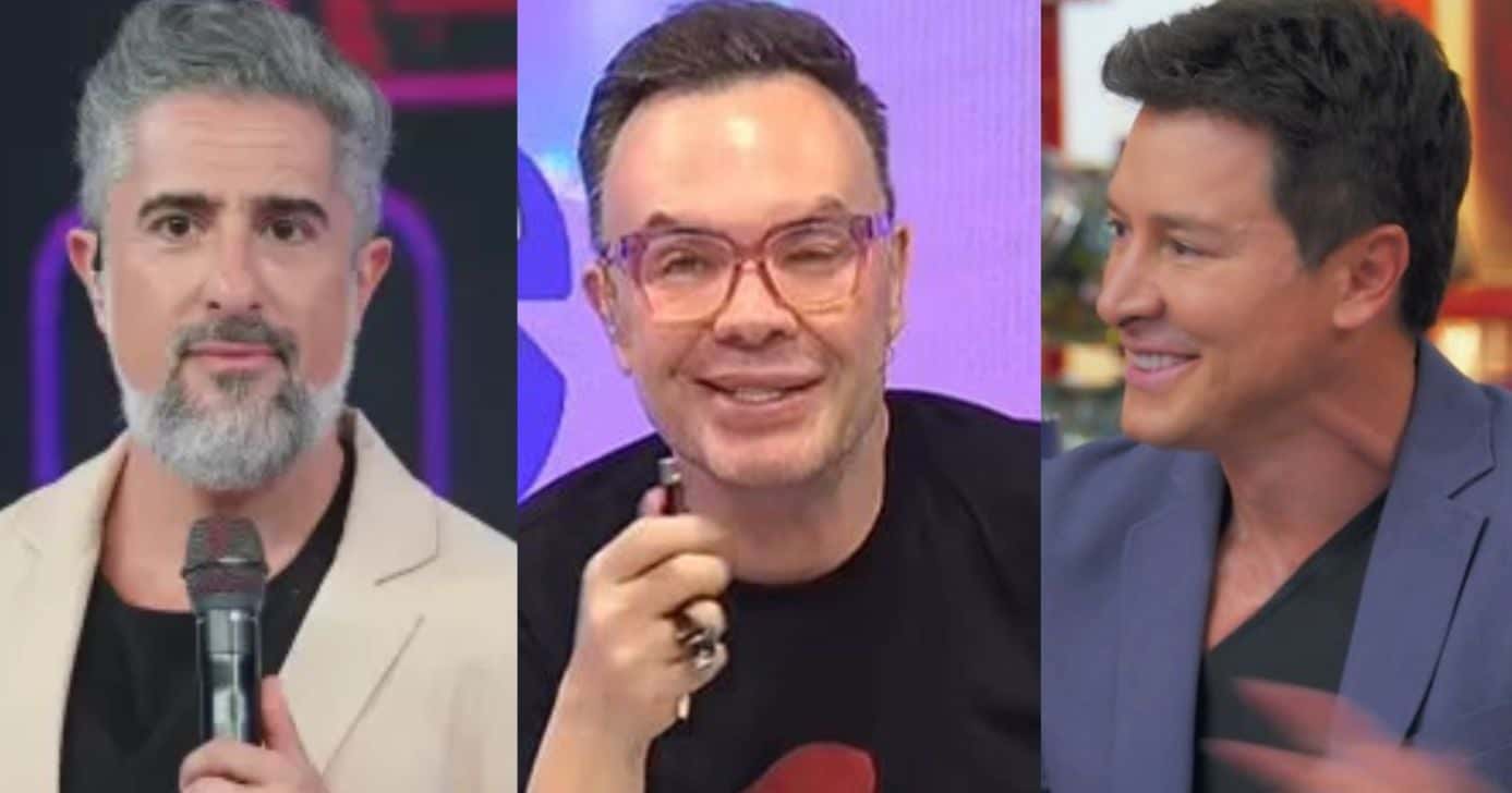 Marcos Mion, Felipeh Campos e Rodrigo Faro (Fotos: Reproduções / Globo / Instagram)