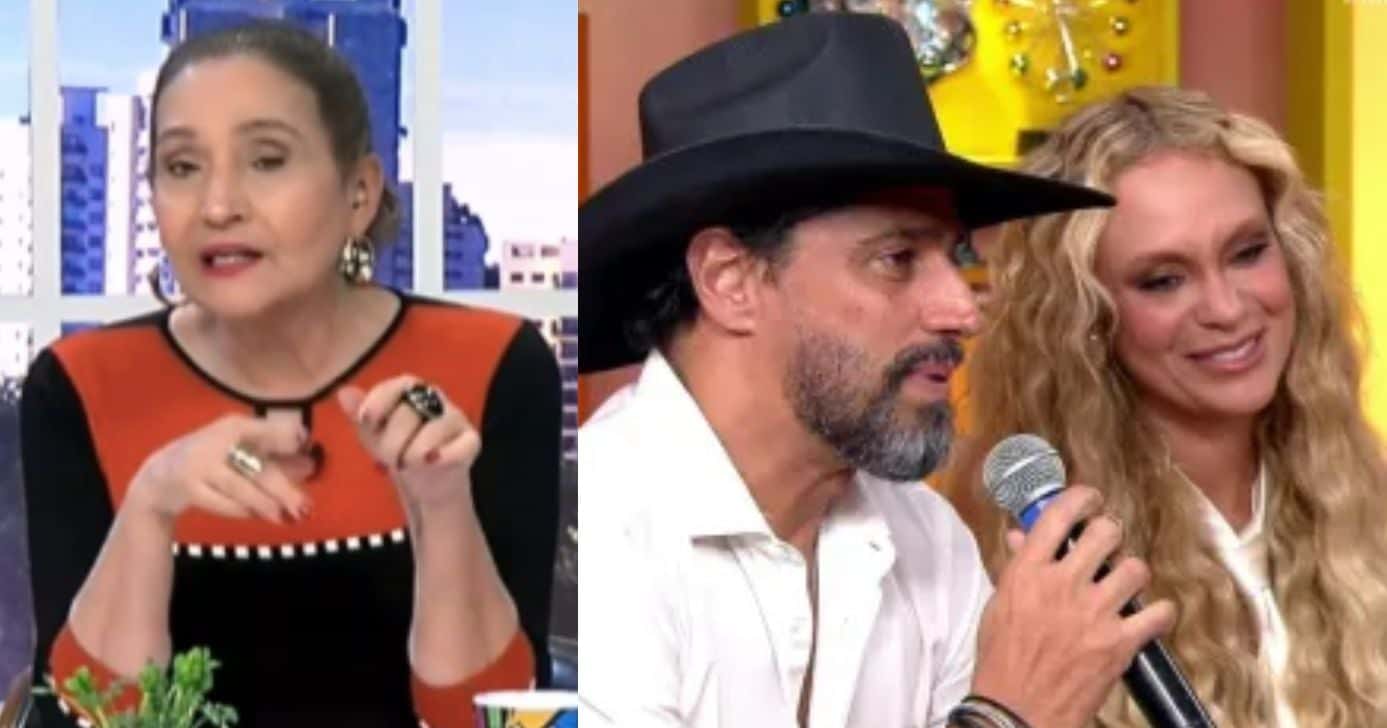 Sonia Abrão, Alberto Cowboy e Sarah Andrade (Fotos: Reproduções / RedeTV! / Globo)