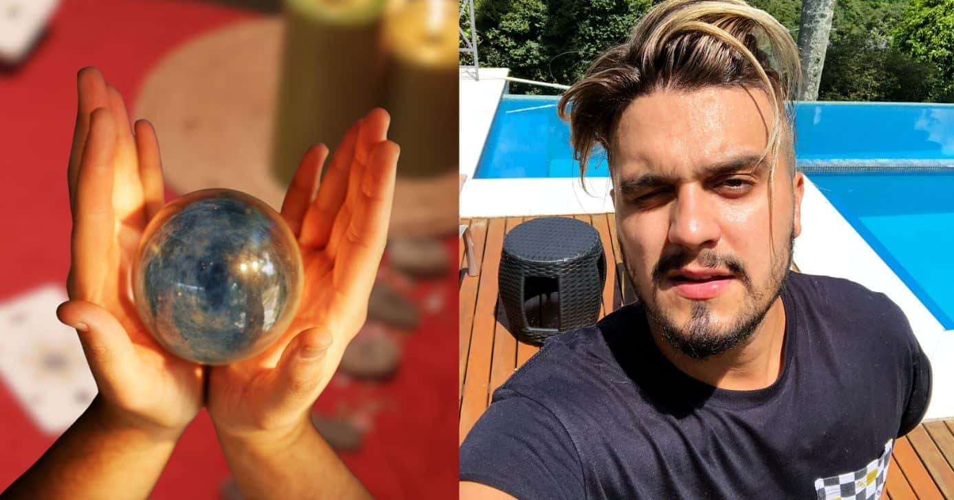 Ilustração de Vidente e Luan Santana (Foto: Reprodução / Canva / Instagram)