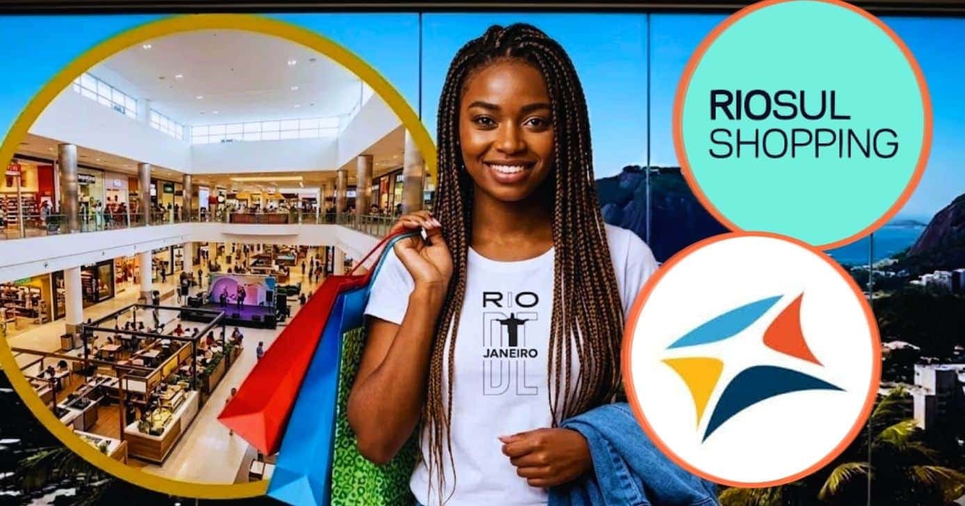 Shoppings populares do RJ como o Rio Sul e o Nova América são desbancados no RJ (Foto Reprodução/Montagem/Lennita/TV Foco/Canva/GMN/Logos)