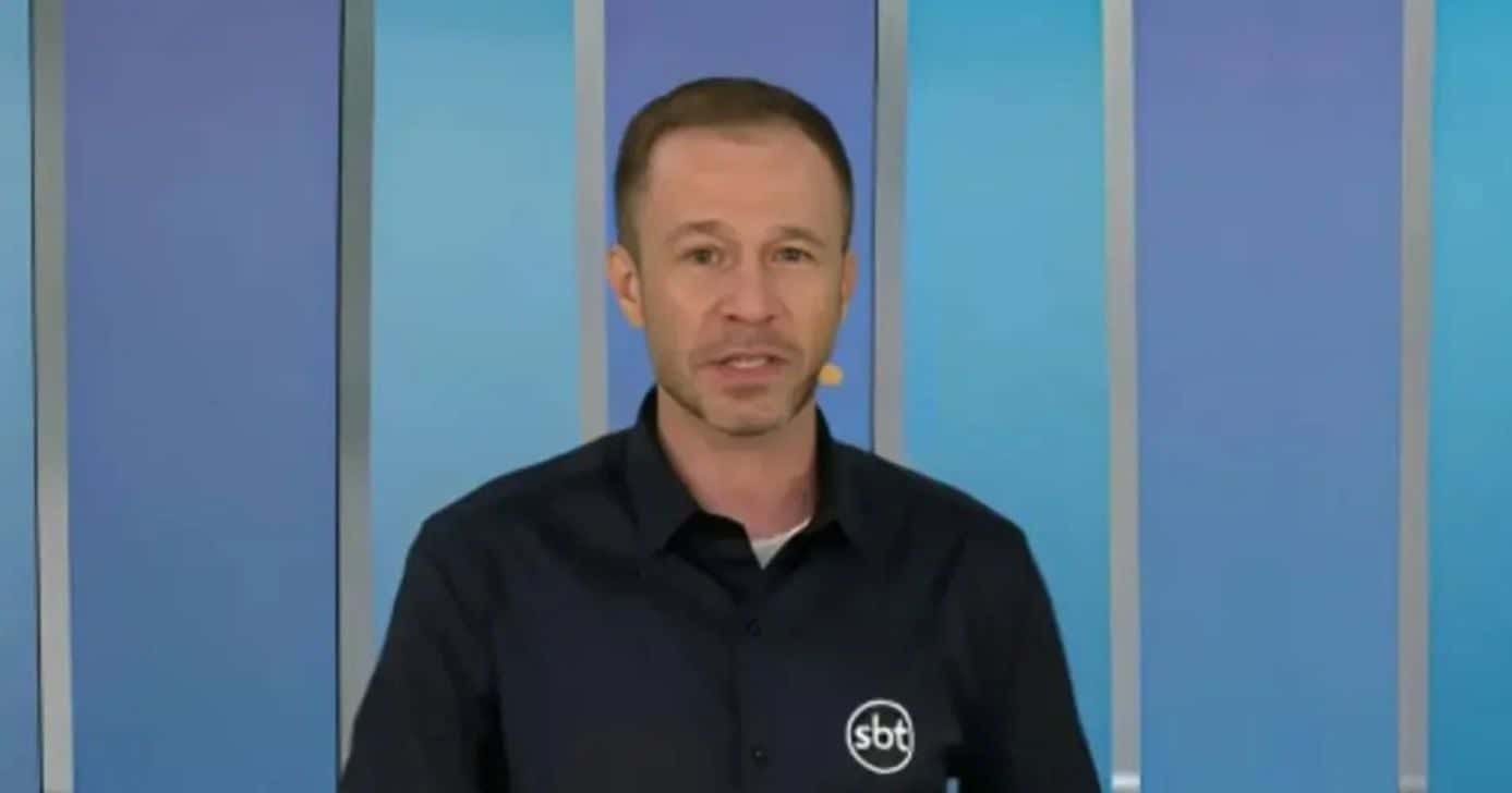 Tiago Leifert no SBT. (Foto: Reprodução / SBT)