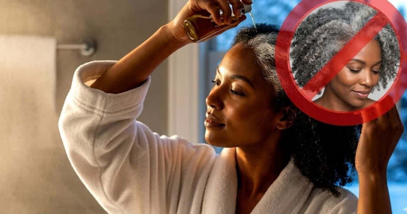 Cabelos grisalhos podem ser revertidos com óleo natural (Foto Reprodução/Montagem/Lennita/TV Foco/Canva/GMN)