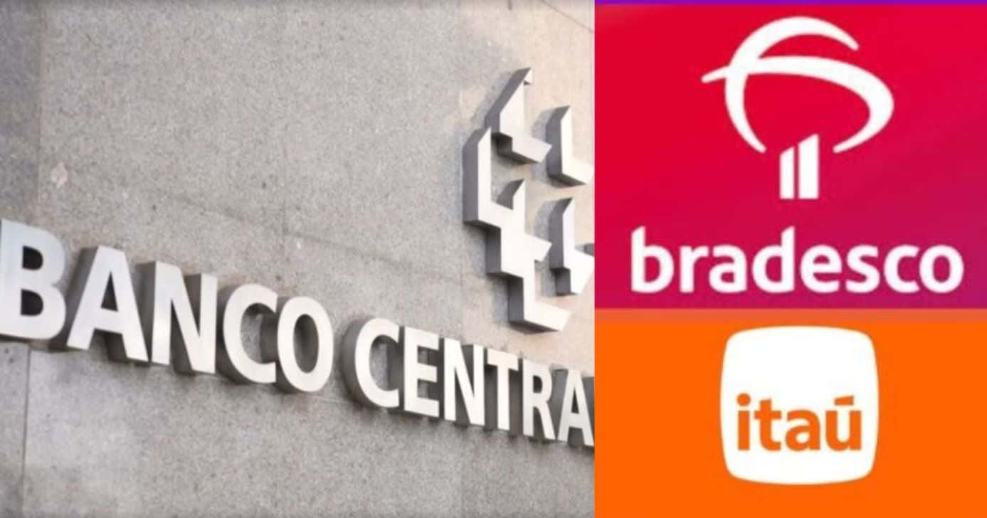 Banco Central, logo Bradesco e Itaú (Fotos: Reproduções / Globo / Internet)