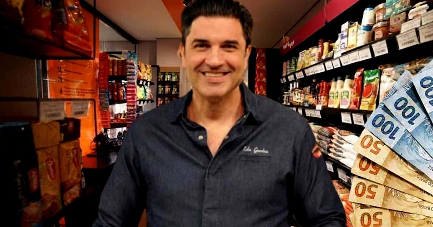 Edu Guedes é dono de uma grande rede de supermercados (Foto Reprodução/Montagem/Lennita/YouTube/4You)