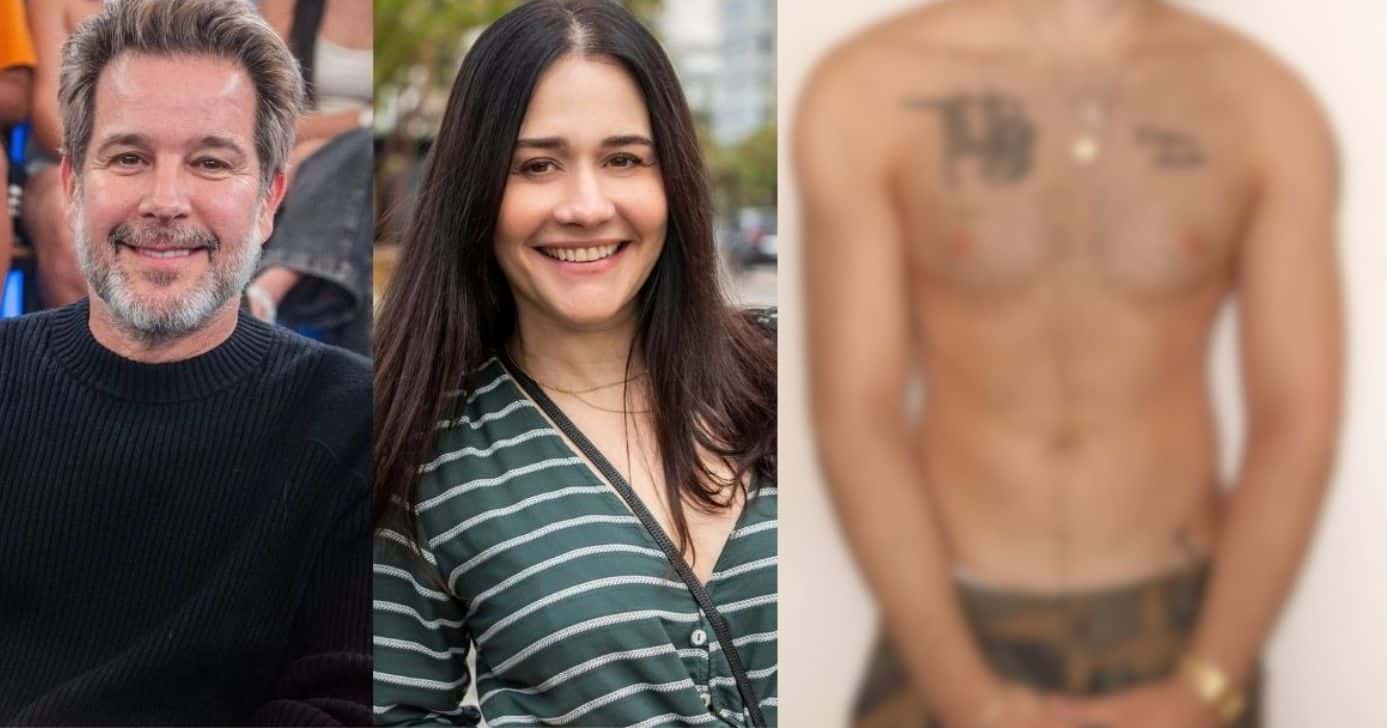 Filho de Murilo Benício e Alessandra Negrini está sarado e tatuado (Foto: Reprodução / Globo / Instagram / Montagem TV Foco)