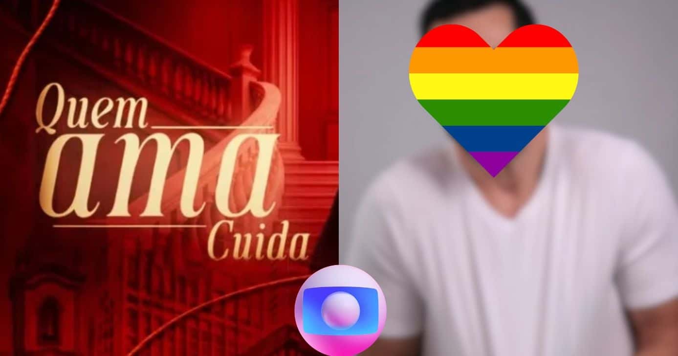Logo de Quem Ama Cuida e galã da Globo (Foto: Reprodução / Globo / Canva / Montagem TV Foco)
