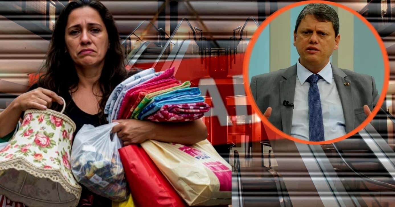 Fim de uma era chega a grande shopping popular em plena era Tarcísio de Freitas, em SP (Foto Reprodução/Montagem/Lennita/Canva/GMN/Marcello-Casal. Jr/Agencia-Brasil)