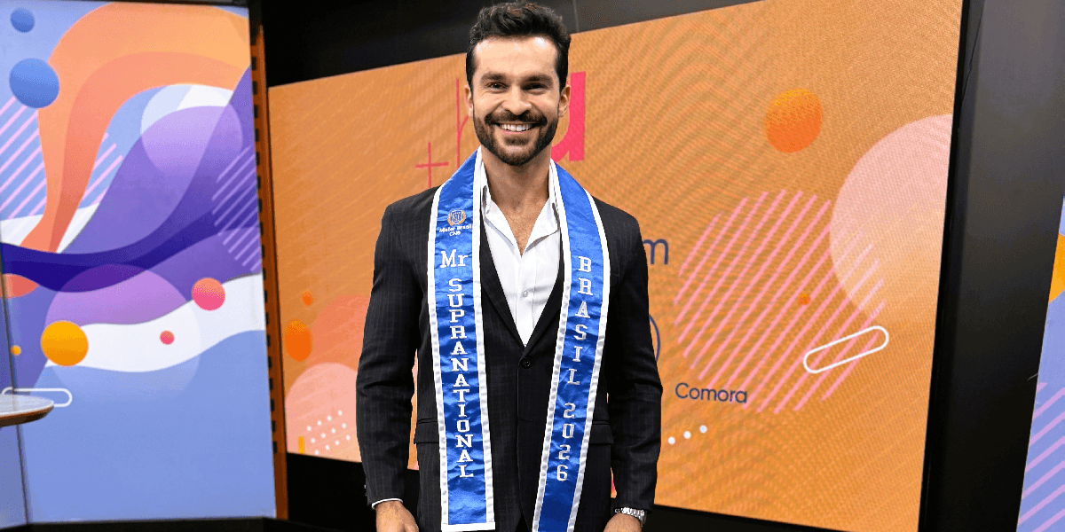 Danton Murilo Miguel durante gravação na Record TV Campinas. Foto: Divulgação.